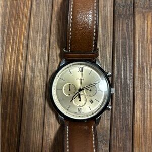 Fossil Brown Leather Men's Bag